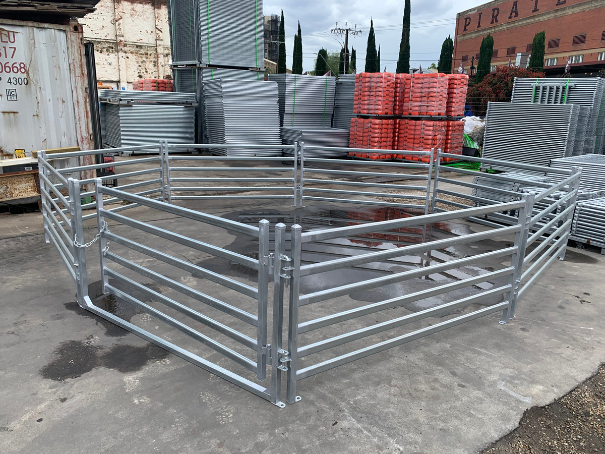 Round Sheep Yard – 7 Panels & 1 Gate | Galvanised Sheep Yard & Sheep Panels Adelaide
