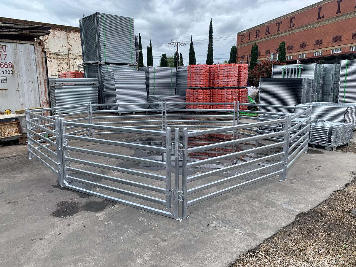 Round Sheep Yard – 7 Panels & 1 Gate | Galvanised Sheep Yard & Sheep Panels Adelaide