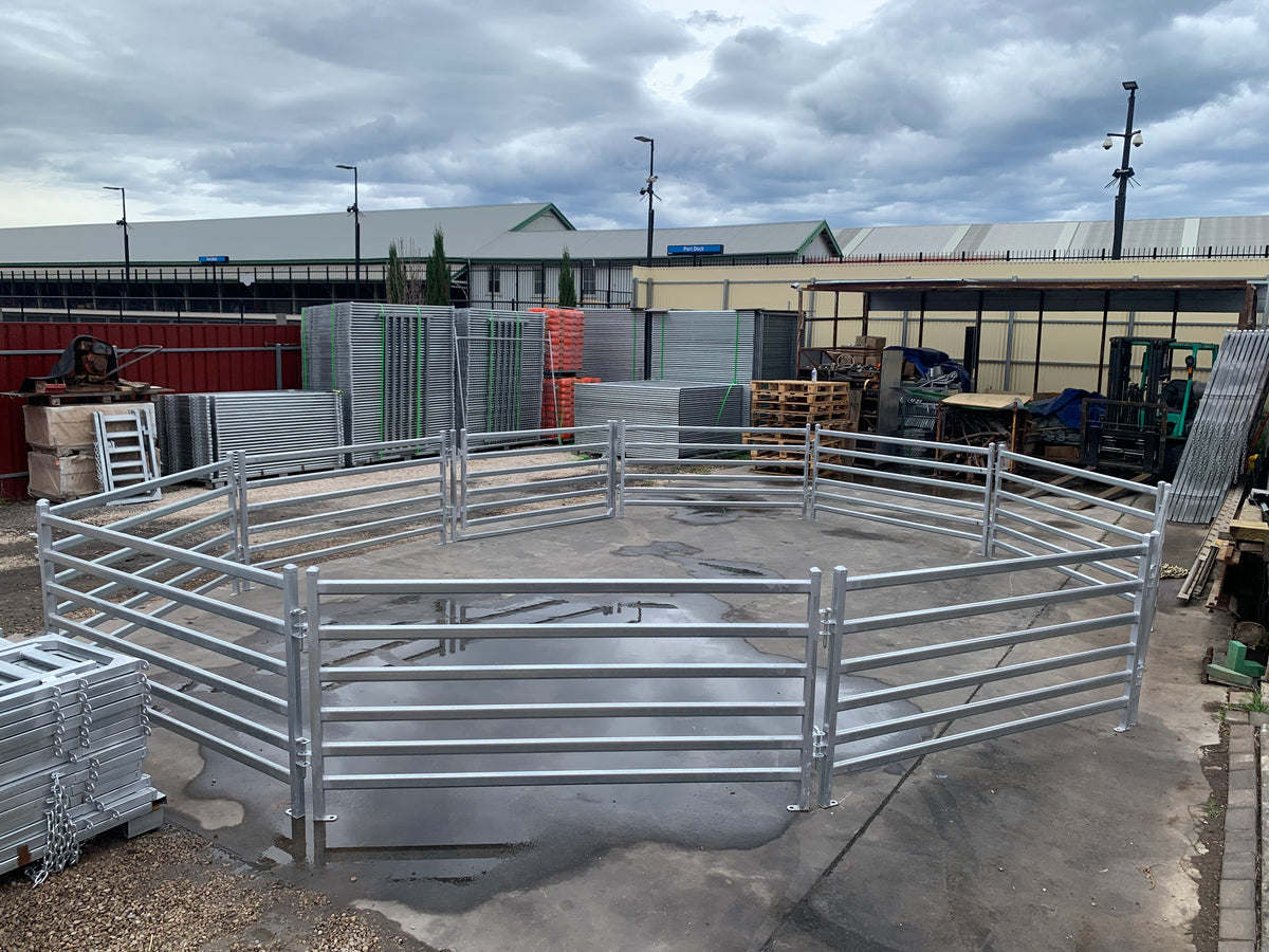 Round Sheep Yard – 9 Panels & 1 Gate | Galvanised Sheep Yard & Sheep Panels Adelaide