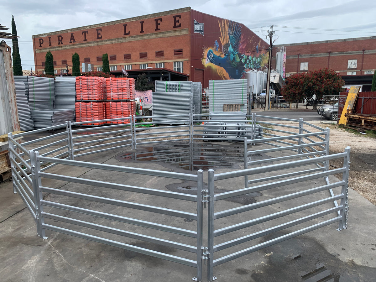 Round Sheep Yard – 9 Panels & 1 Gate | Galvanised Sheep Yard & Sheep Panels Adelaide