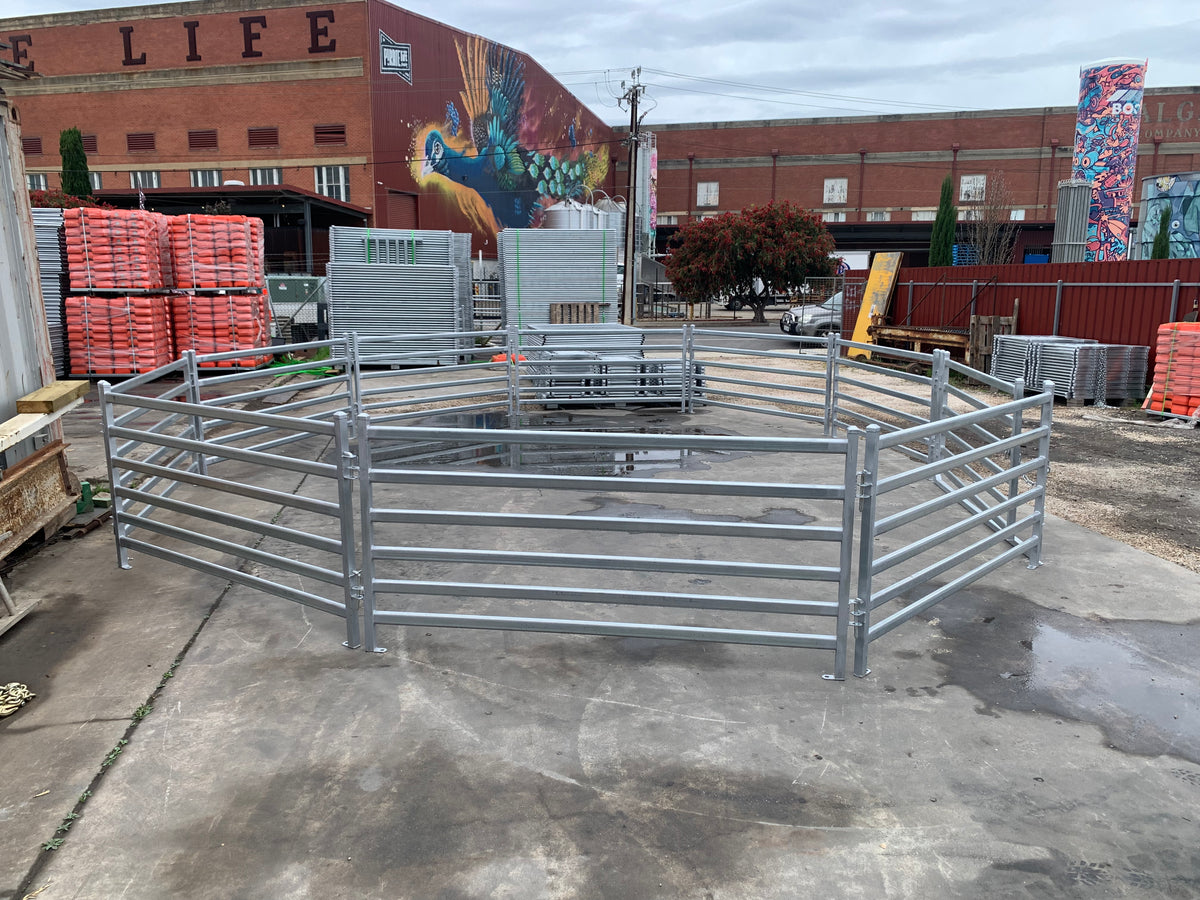 Round Sheep Yard – 9 Panels & 1 Gate | Galvanised Sheep Yard & Sheep Panels Adelaide