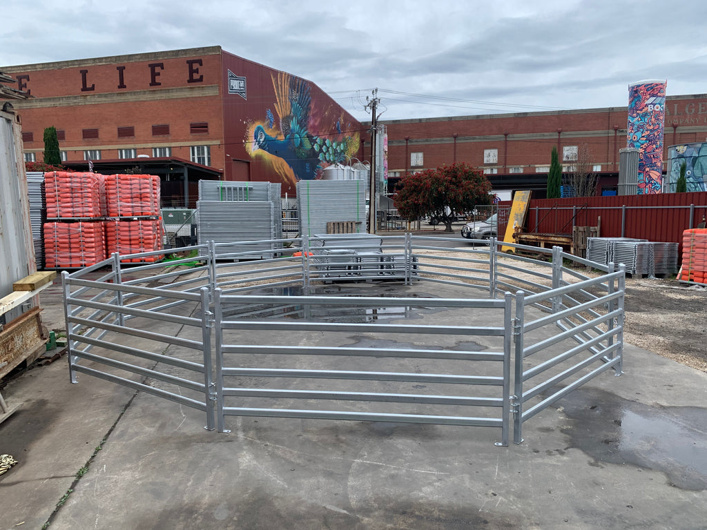 Round Sheep Yard – 9 Panels & 1 Gate | Galvanised Sheep Yard & Sheep Panels Adelaide