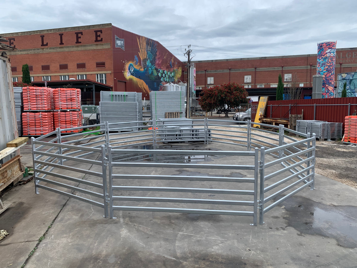 Round Sheep Yard – 9 Panels & 1 Gate | Galvanised Sheep Yard & Sheep Panels Adelaide