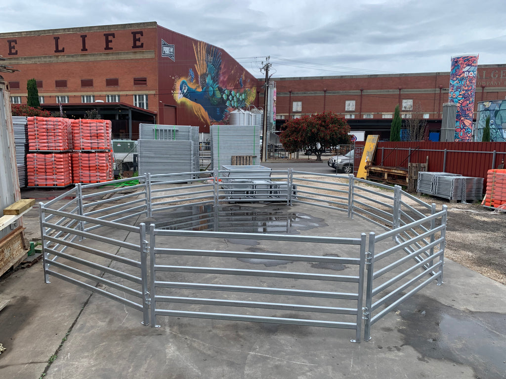 Round Sheep Yard – 9 Panels & 1 Gate | Galvanised Sheep Yard & Sheep Panels Adelaide