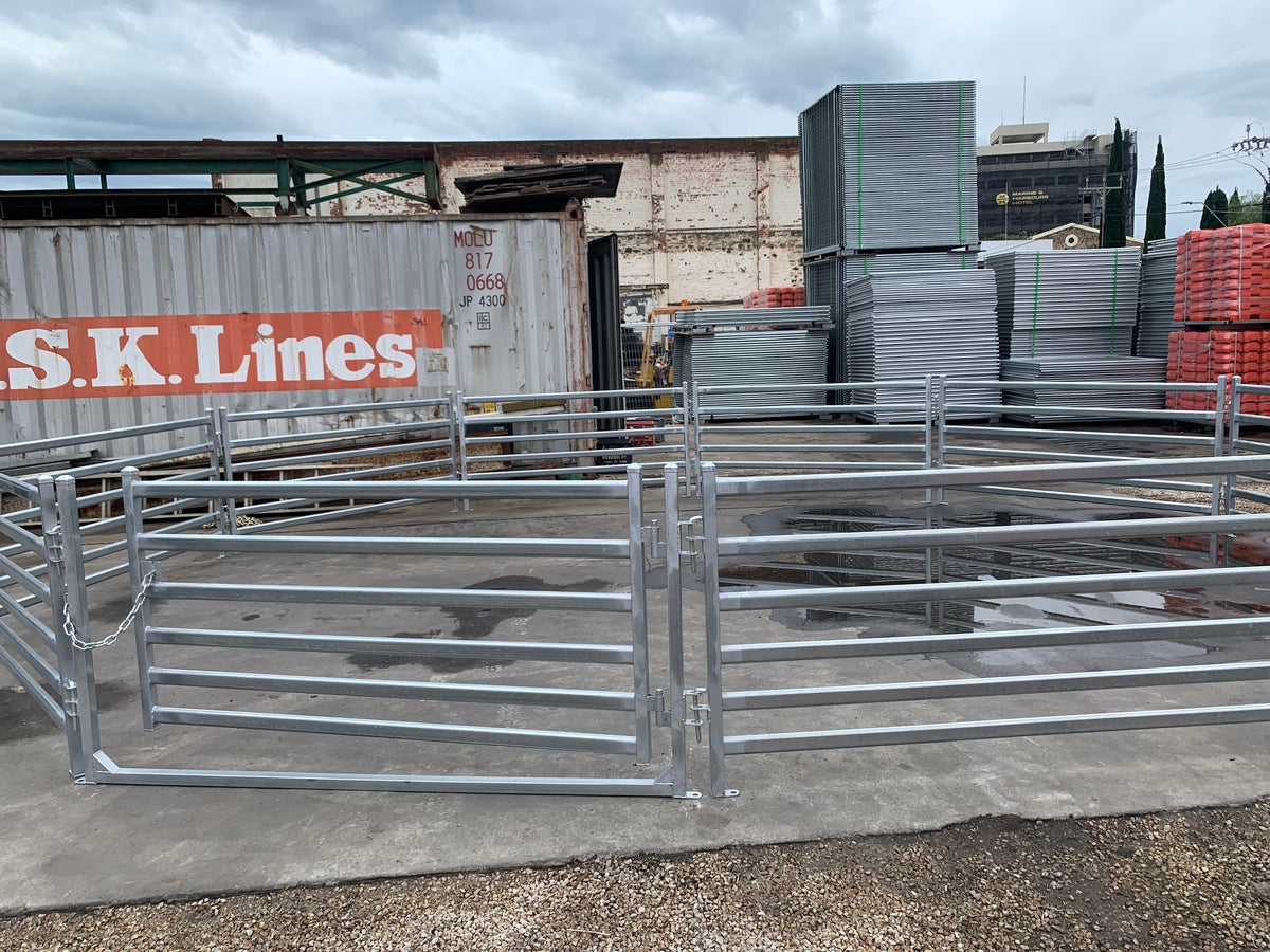 Round Sheep Yard – 9 Panels & 1 Gate | Galvanised Sheep Yard & Sheep Panels Adelaide